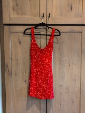Reformation Red Polka Dot Tank Dress